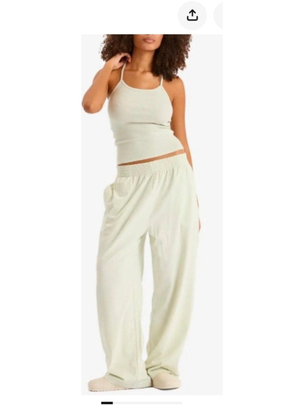 Skims cotton jersey wide leg pants size XL